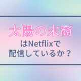 太陽の末裔はNetflixで配信しているか